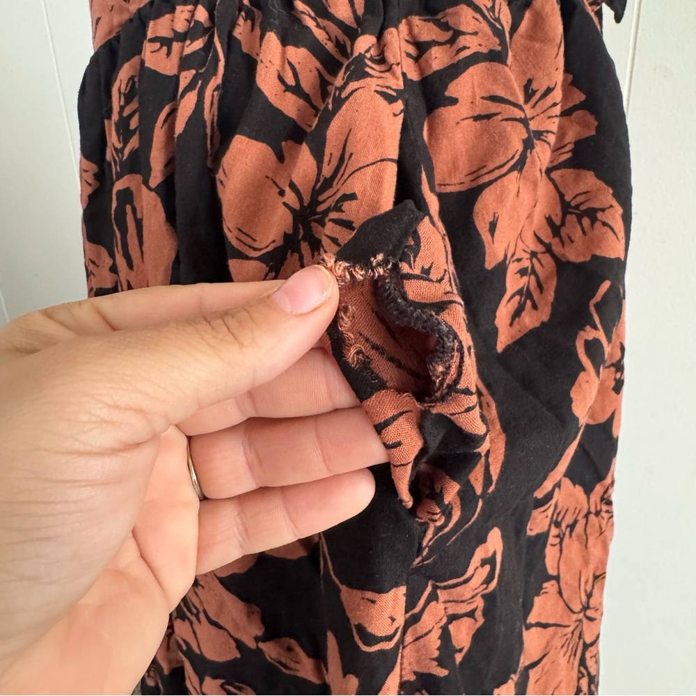 Free People Perfect Linen Sundress in Dark Combo Floral Size Large - Picture 11 of 11